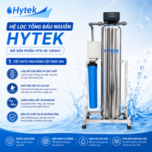 Bộ lọc đầu nguồn cao cấp autu van inox 304 HTK-IN-1054A1