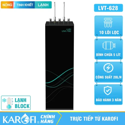Máy lọc nước nóng lạnh Karofi Livotec 628