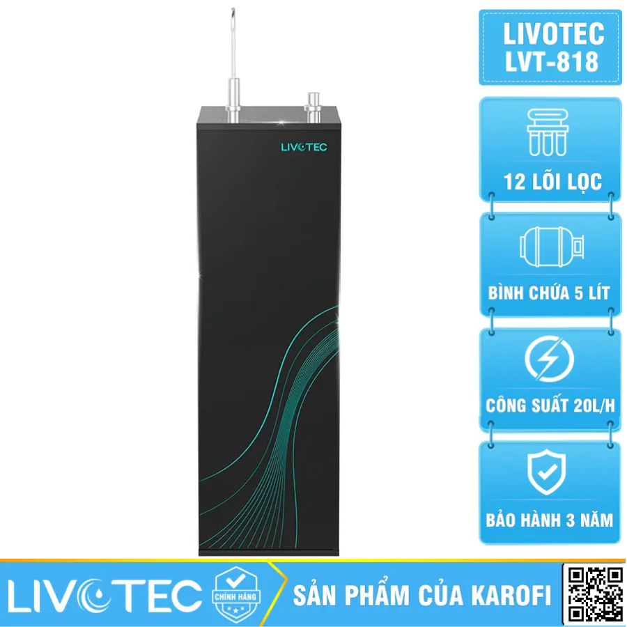 Máy lọc nước Livotec 818 - 12 Lõi Lọc, Mẫu Mới 2026